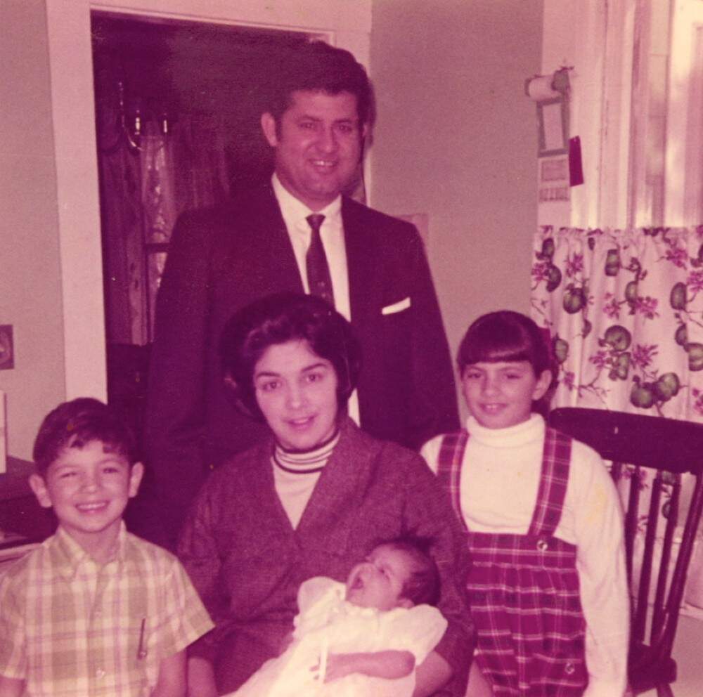 The author (far right) with her siblings and parents, two years after arriving in New Hampshire. (Courtesy Ana Hebra Flaster)