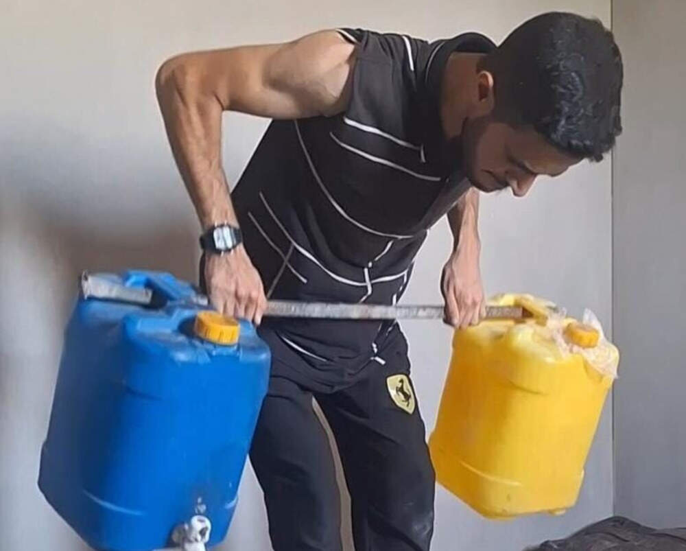 Mohammed Hatem exercises. (Courtesy of Mohammed Hatem)