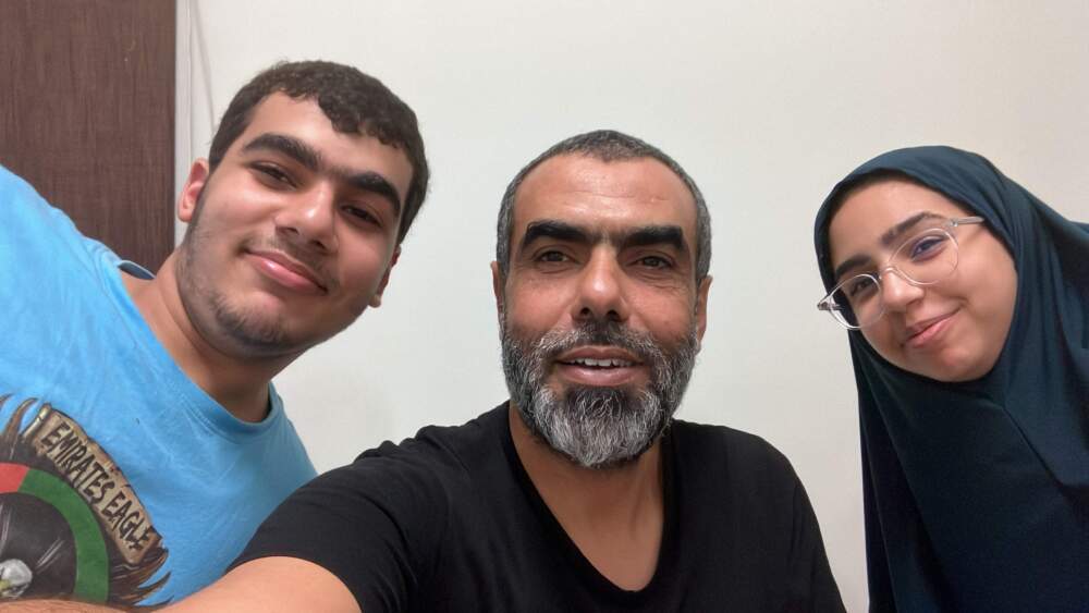 Jaser AbuMousa with his son, Abdallah, and his daughter, Sham (Courtesy of Jaser AbuMousa)