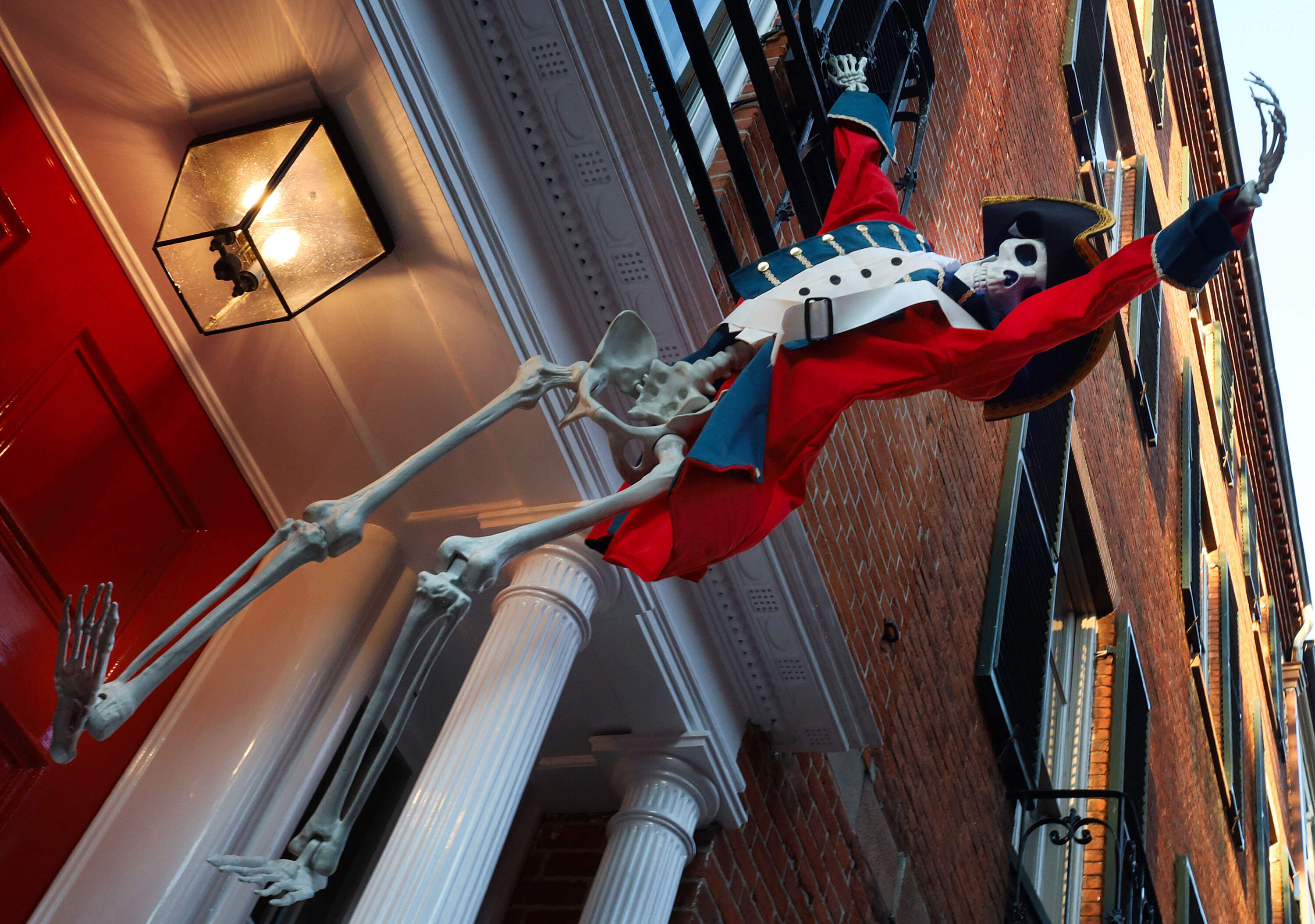 In October, Halloween decorations take over Boston's Beacon Hill neighborhood. (Ashley Hernandez Ramirez for WBUR)