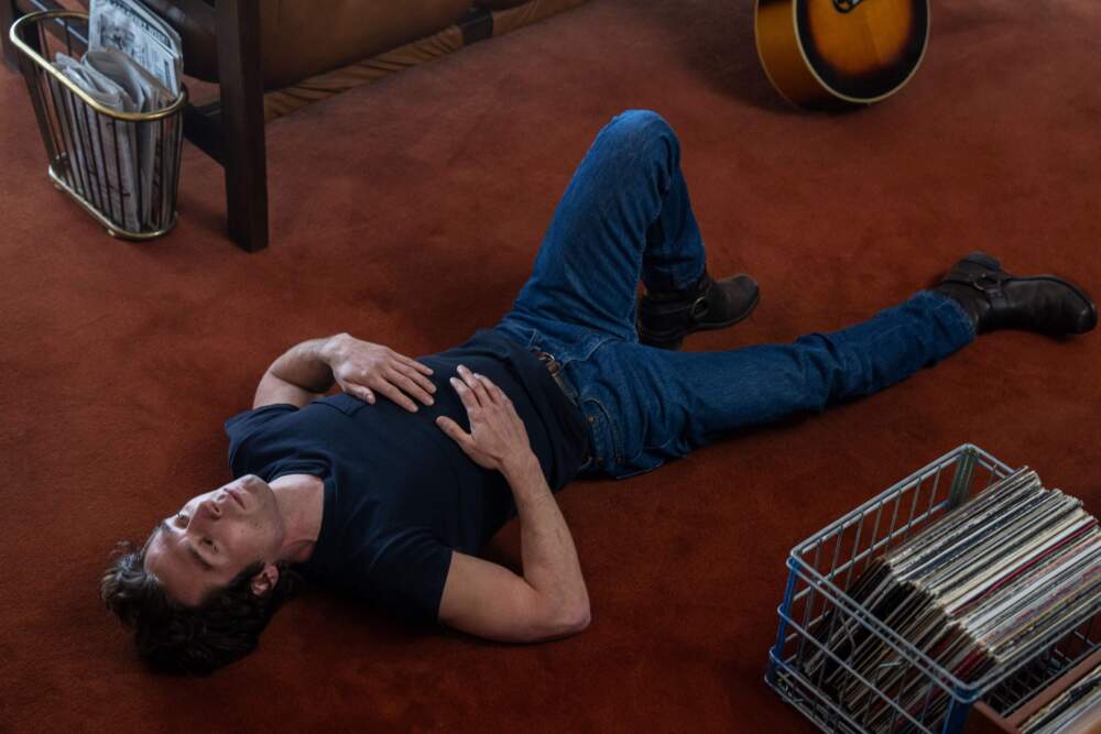 Jeremy Allen White as Bruce Springsteen in “Springsteen: Deliver Me from Nowhere.” (Courtesy Macall Polay/20th Century Studios)
