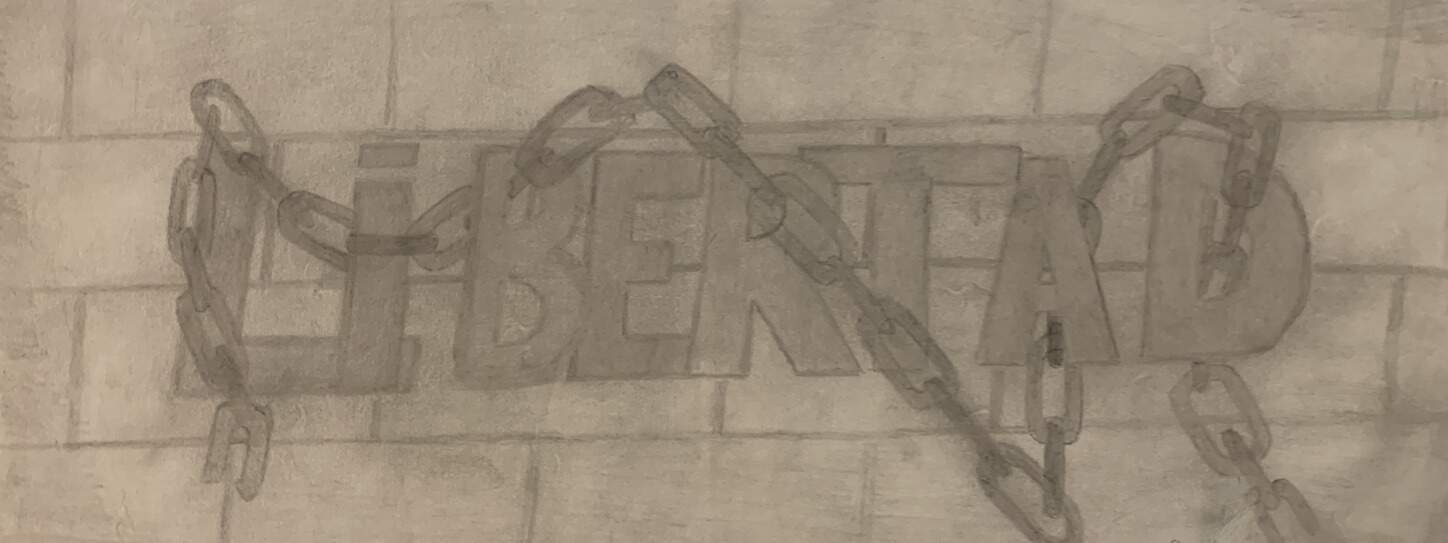 A drawing by the author's cousin, Antonio, during his internment at Guantanamo in 1994. (Courtesy Ana Hebra Flaster)