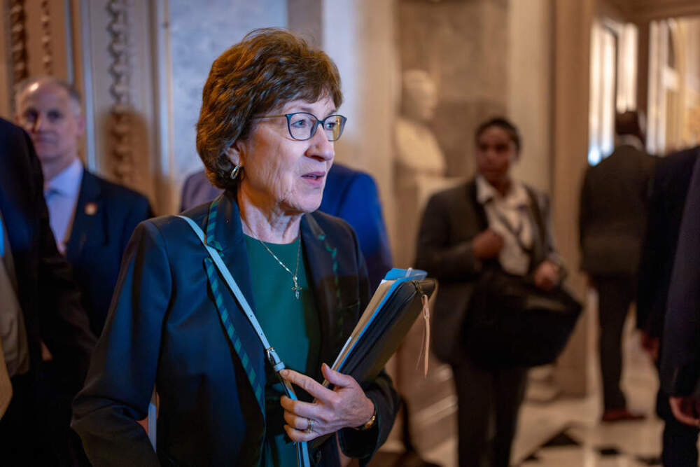 Sen. Susan Collins, R-Maine, departs the chamber at the Capitol in Washington, on July 24, 2025. (AP Photo/J. Scott Applewhite, File)