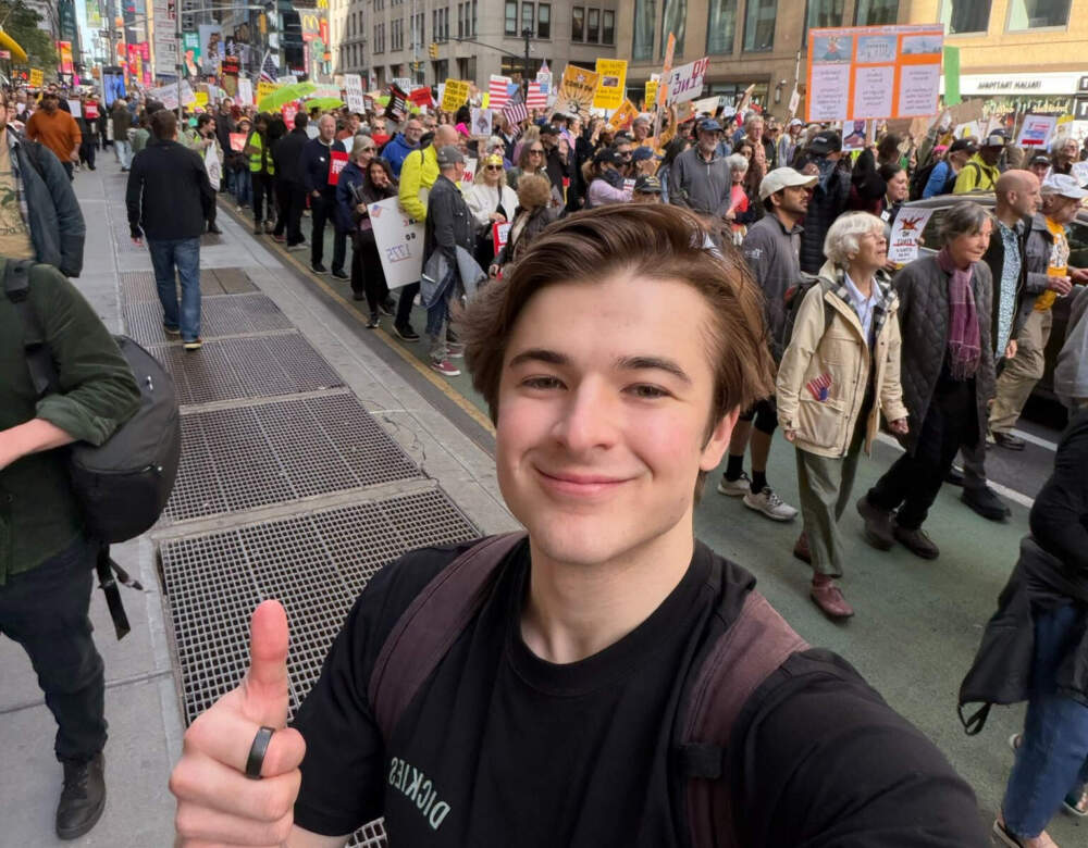 Harry Sisson attended a No Kings rally. (Courtesy of Harry Sisson)