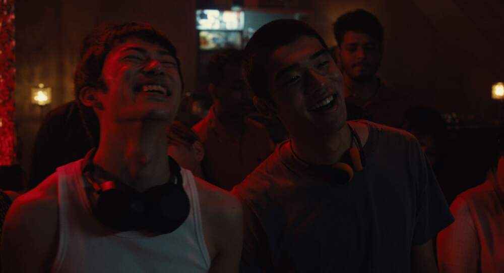 From left, Hayato Kurihara and Yukito Hidaka in writer-director Neo Sora’s "Happyend." (Courtesy Film Movement)