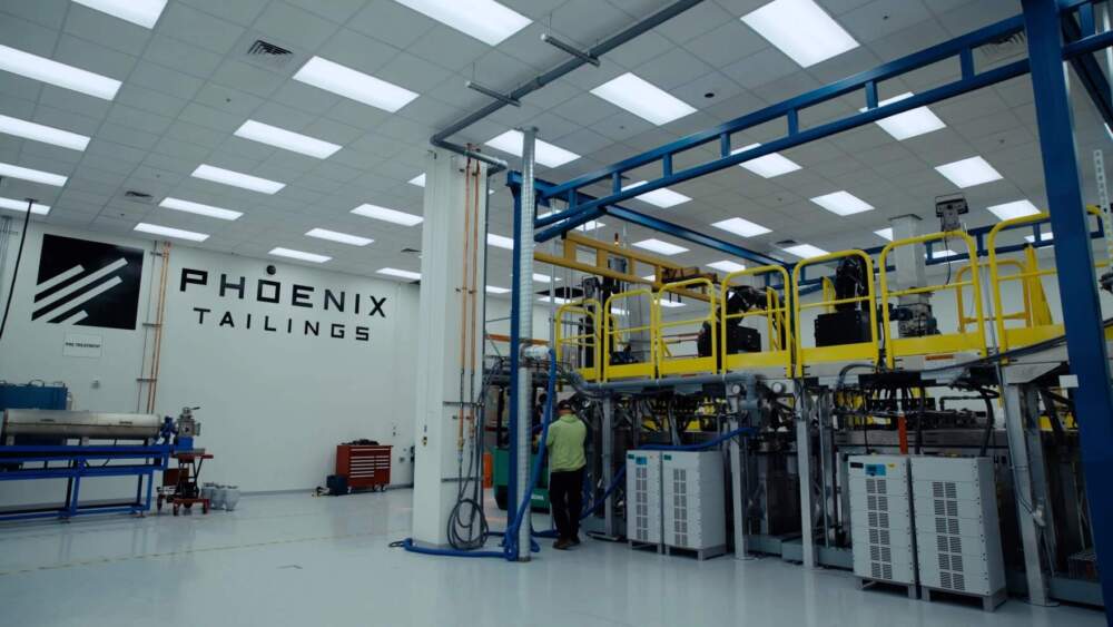 Phoenix Tailings says they are capturing and re-using or re-selling byproducts from their operations. They say it allows their production process to be "emissions-free." (Courtesy of Sam Tansey/Olinda Media via Phoenix Tailings)