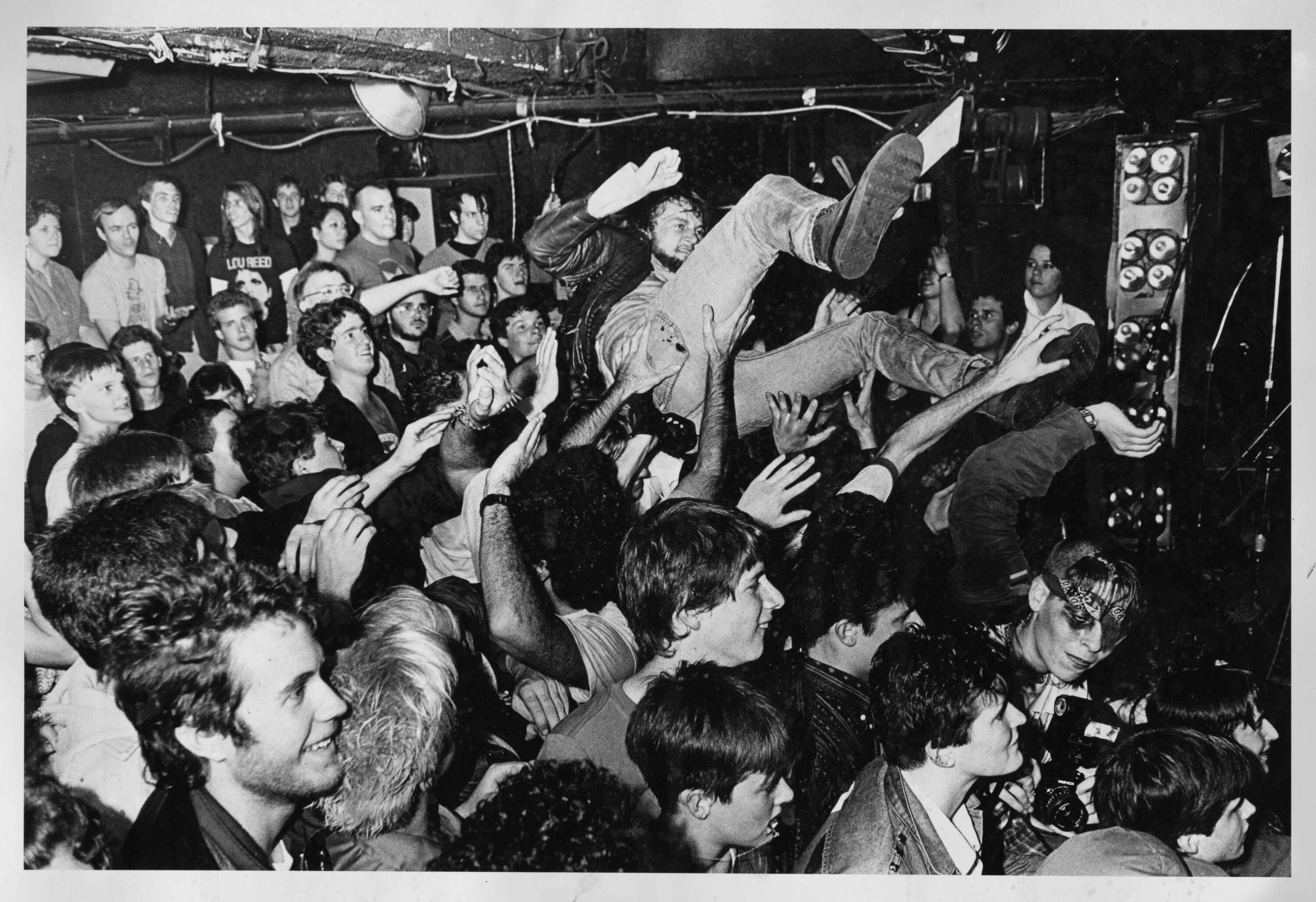 The crowd at The Rat, a music venue in Kenmore Square that closed in the 1990s. (Courtesy Philin Phlash)