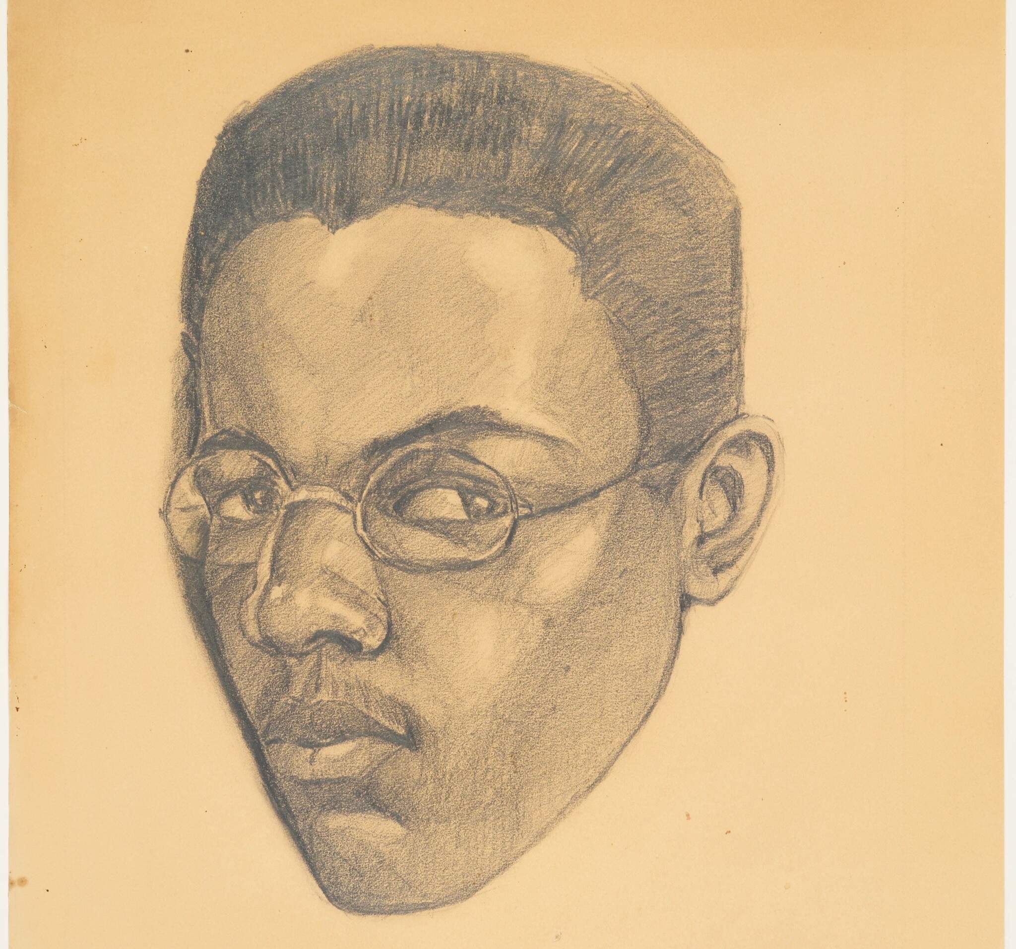 Allan Rohan Crite, "Self-Portrait," about 1932. (Courtesy National Center of Afro-American Artists, Roxbury and the Allan Rohan Crite Research Institute and Library)