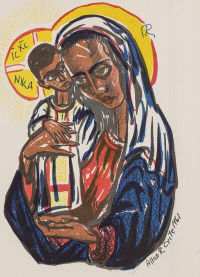Susan Thompson's collection includes "Untitled (Madonna and Child)," 1961. (Courtesy of the Allan Rohan Crite Research Institute and Library)