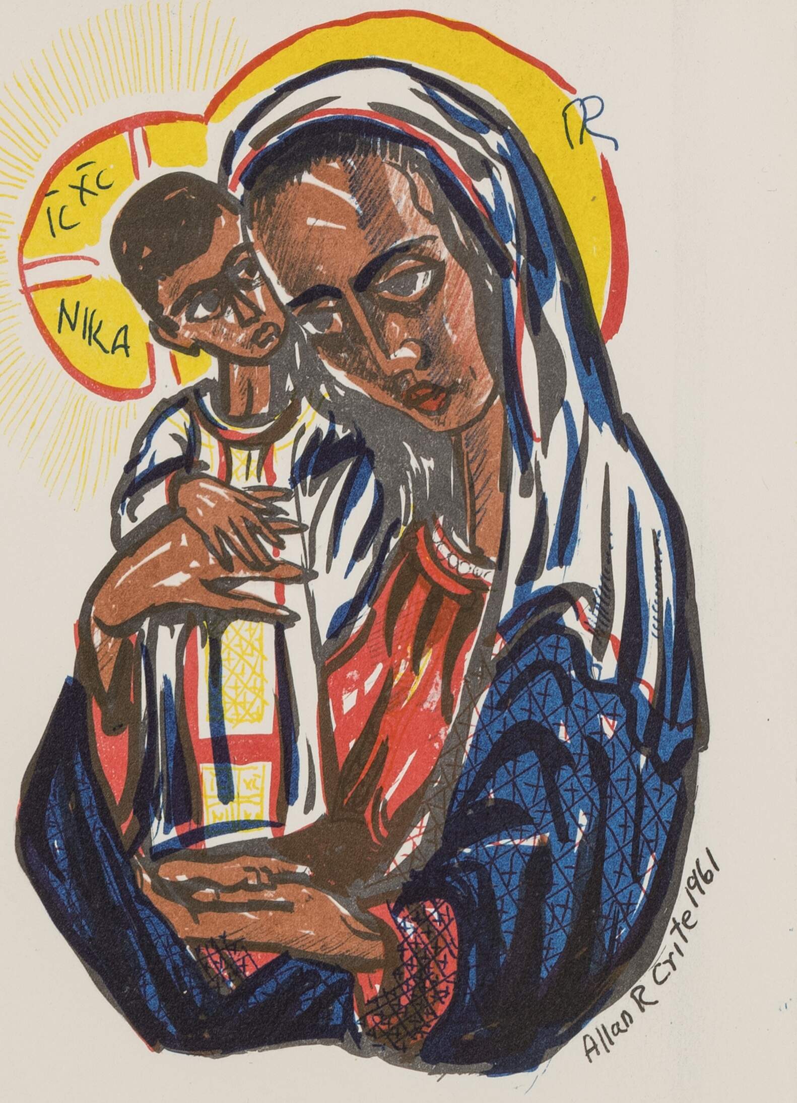 Susan Thompson's collection includes "Untitled (Madonna and Child)," 1961. (Courtesy of the Allan Rohan Crite Research Institute and Library)