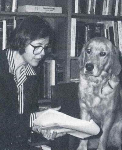 Elizabeth Warren with her dog, Trover. (Courtesy Sen. Warren)