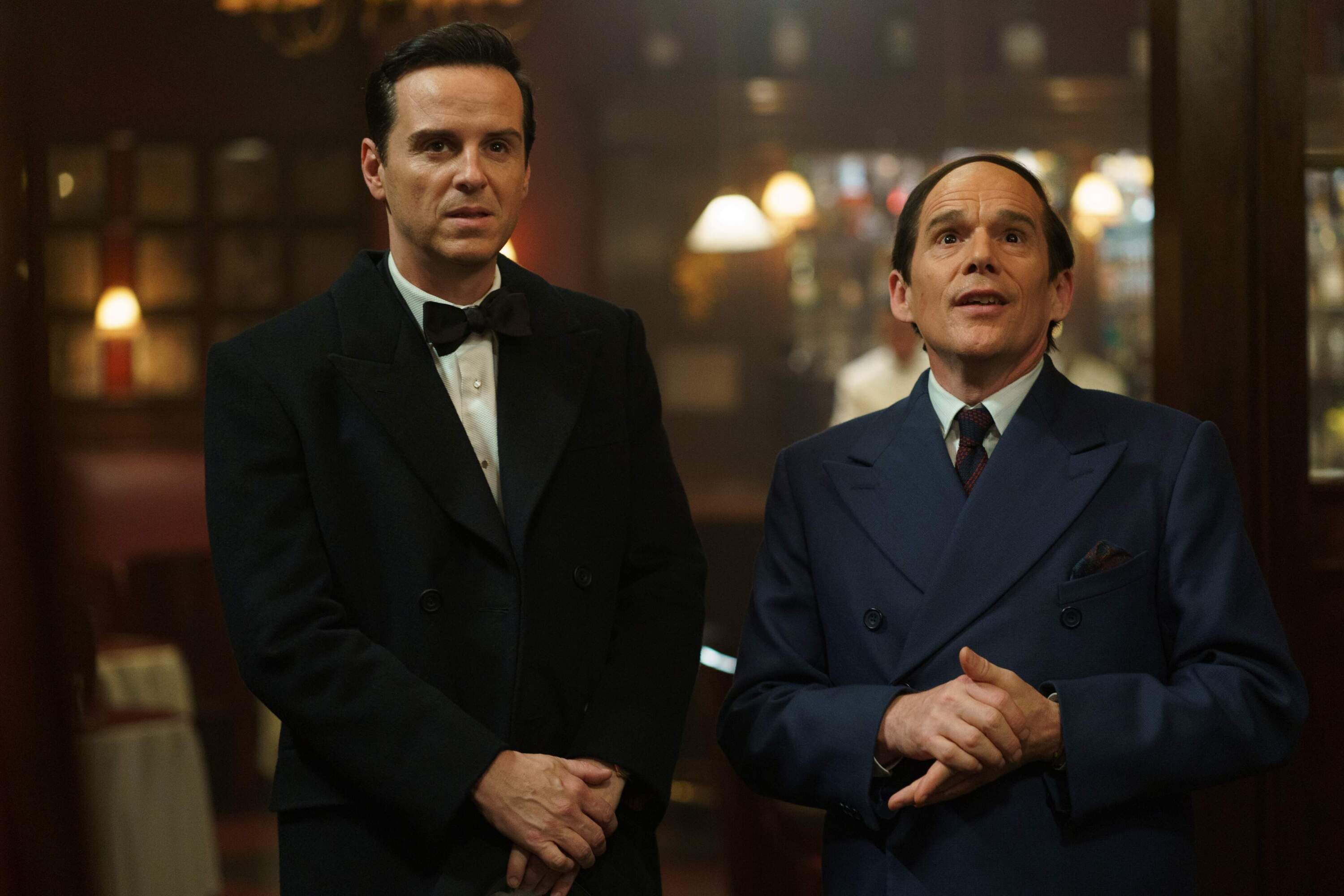 Ethan Hawke (right) as Lorenz Hart Andrew Scott as Richard Rodgers in "Blue Moon," (Courtesy Sabrina Lantos/Sony Pictures Classics)
