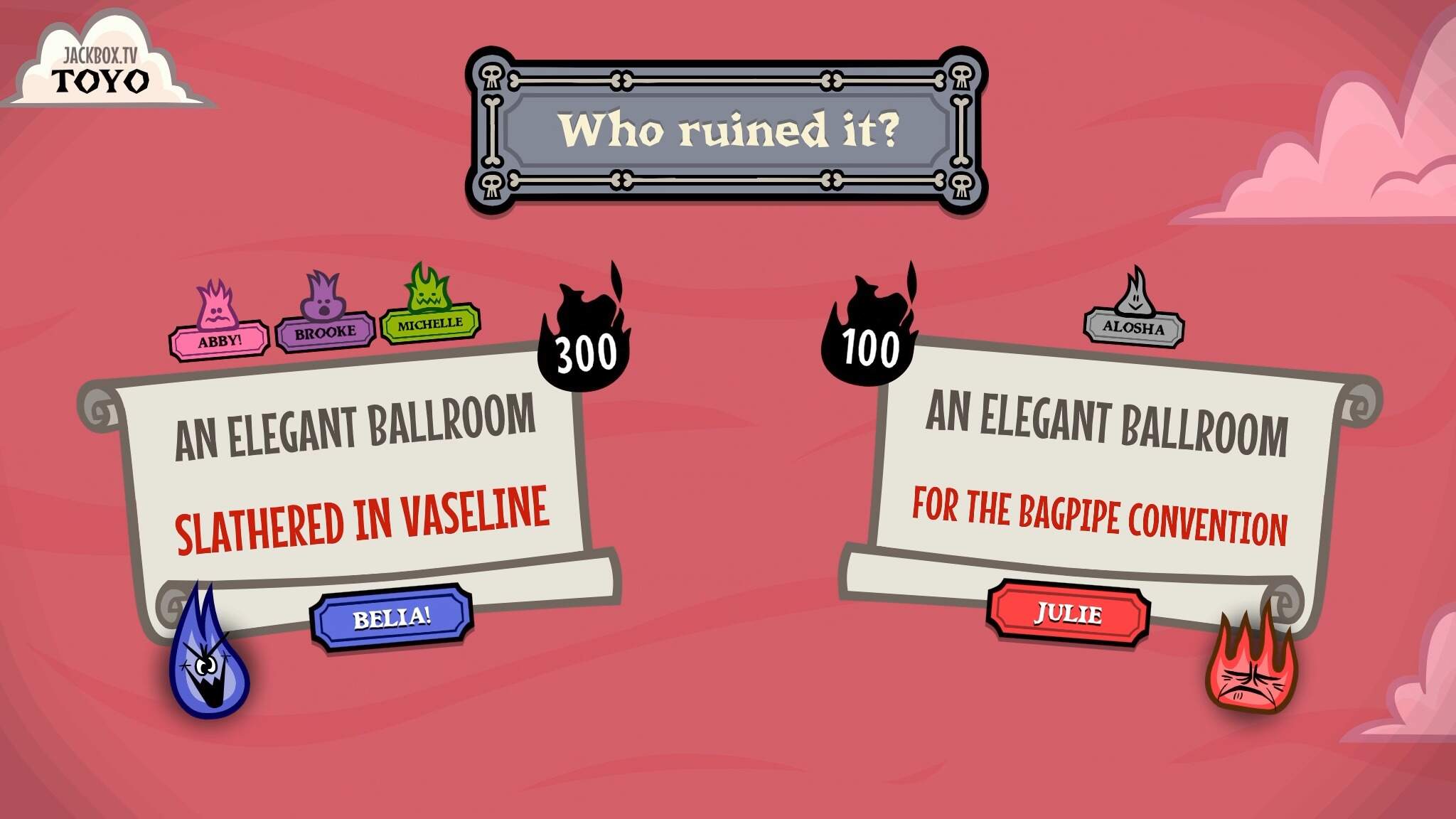 An example of 'Doomiate,' from The Jackbox Party Pack 11. (Courtesy of Jackbox Games)