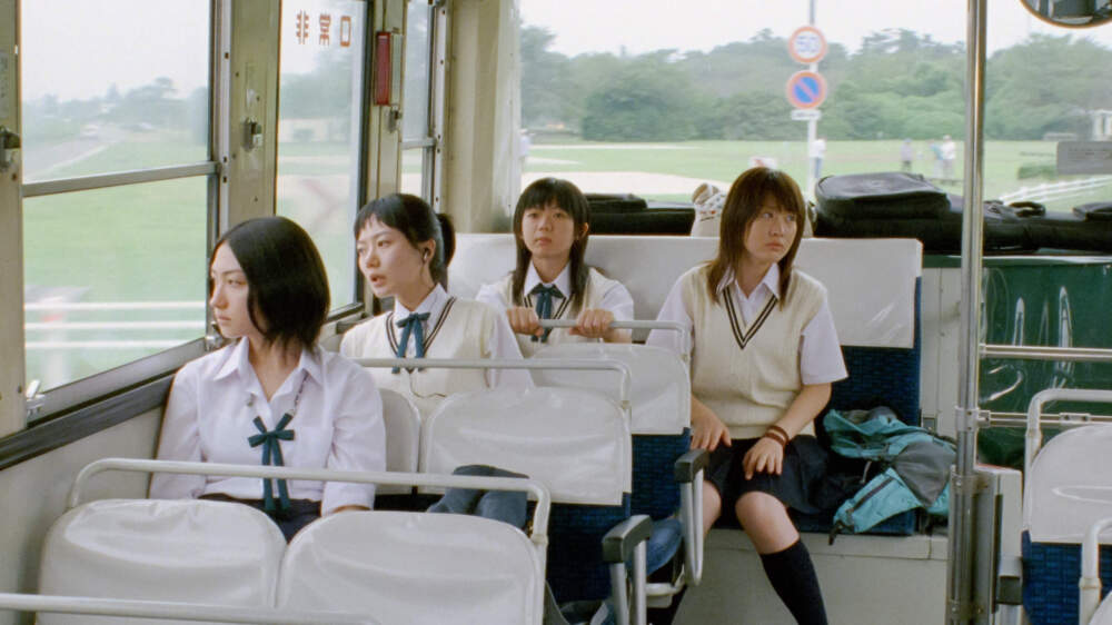 A still from Nobuhiro Yamashita’s 2005 film “Linda Linda Linda.” (Courtesy GKIDS)