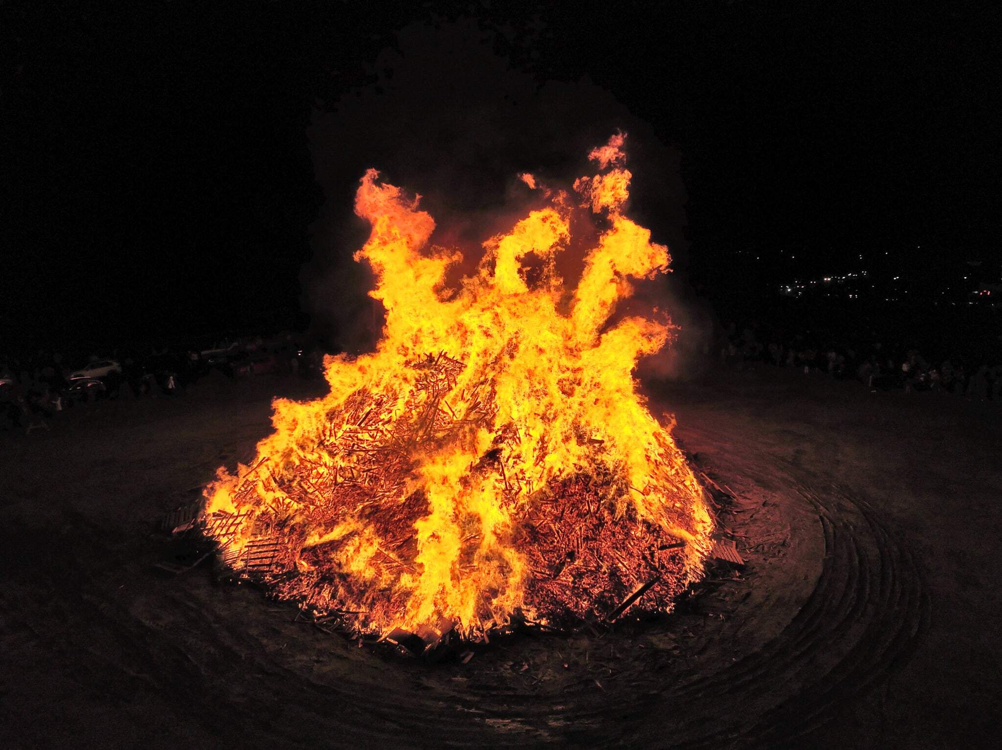 The bonfire in Hull in 2024. (Courtesy Al Coombs)