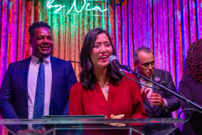 An unopposed Boston Mayor Wu celebrates re-election victory