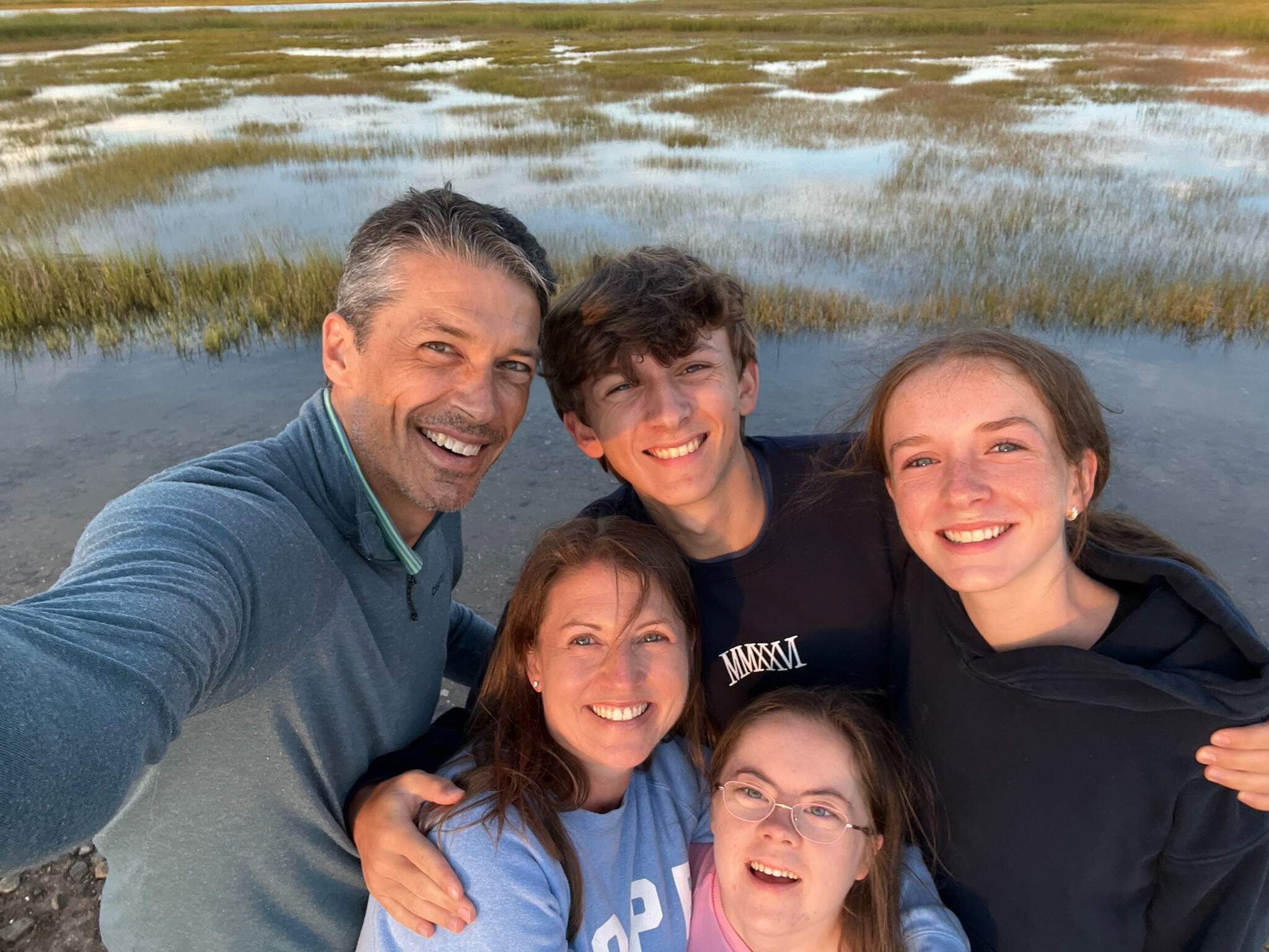 The author with her husband and three children. (Courtesy Amy Julia Becker)
