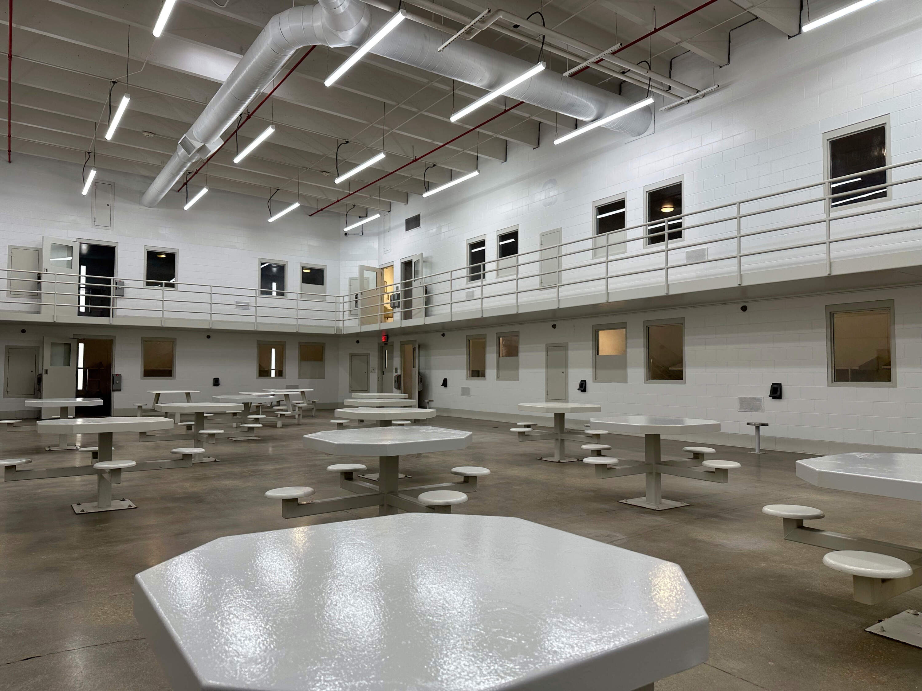 Inside CoreCivic, a private prison in Leavenworth, Kan. (Nick Ingram/AP)