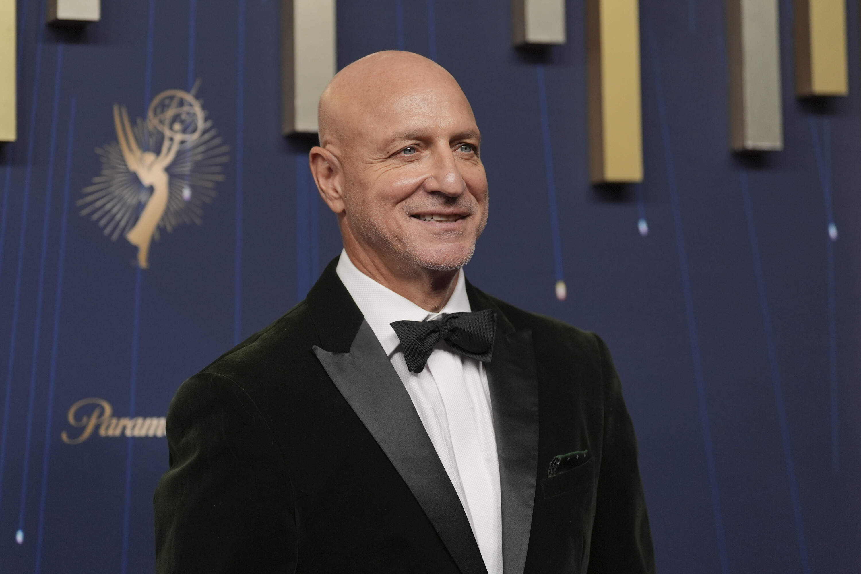 Tom Colicchio arrives at the 77th Primetime Emmy Awards on Sunday, Sept. 14, 2025, at the Peacock Theater in Los Angeles. (Jae C. Hong/AP)