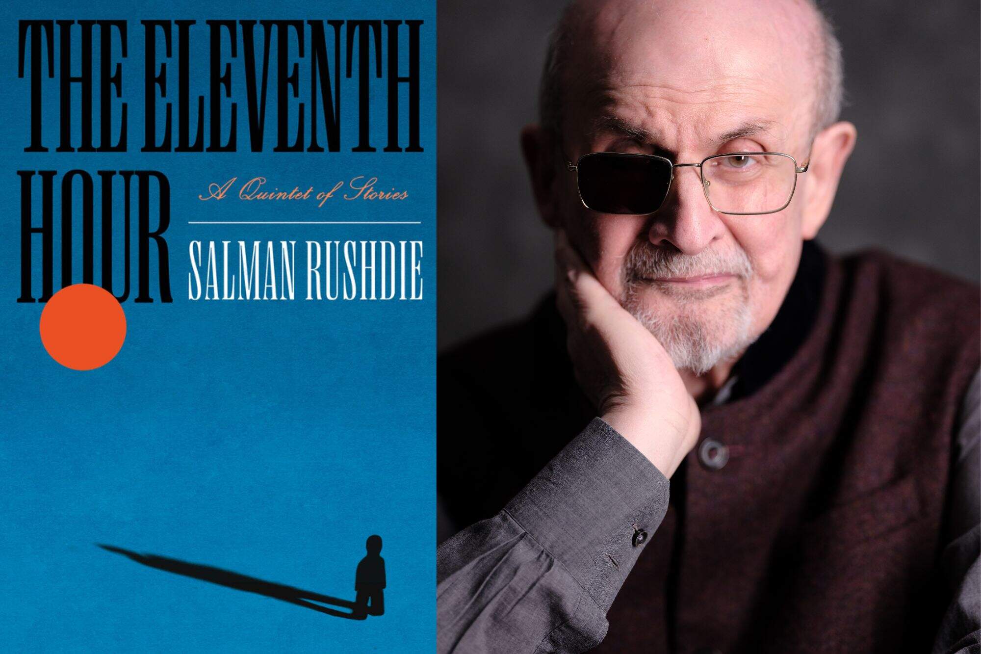 The cover of "The Eleventh Hour" and author Salman Rushdie. (Courtesy of Random House and Rachel Eliza Griffiths)