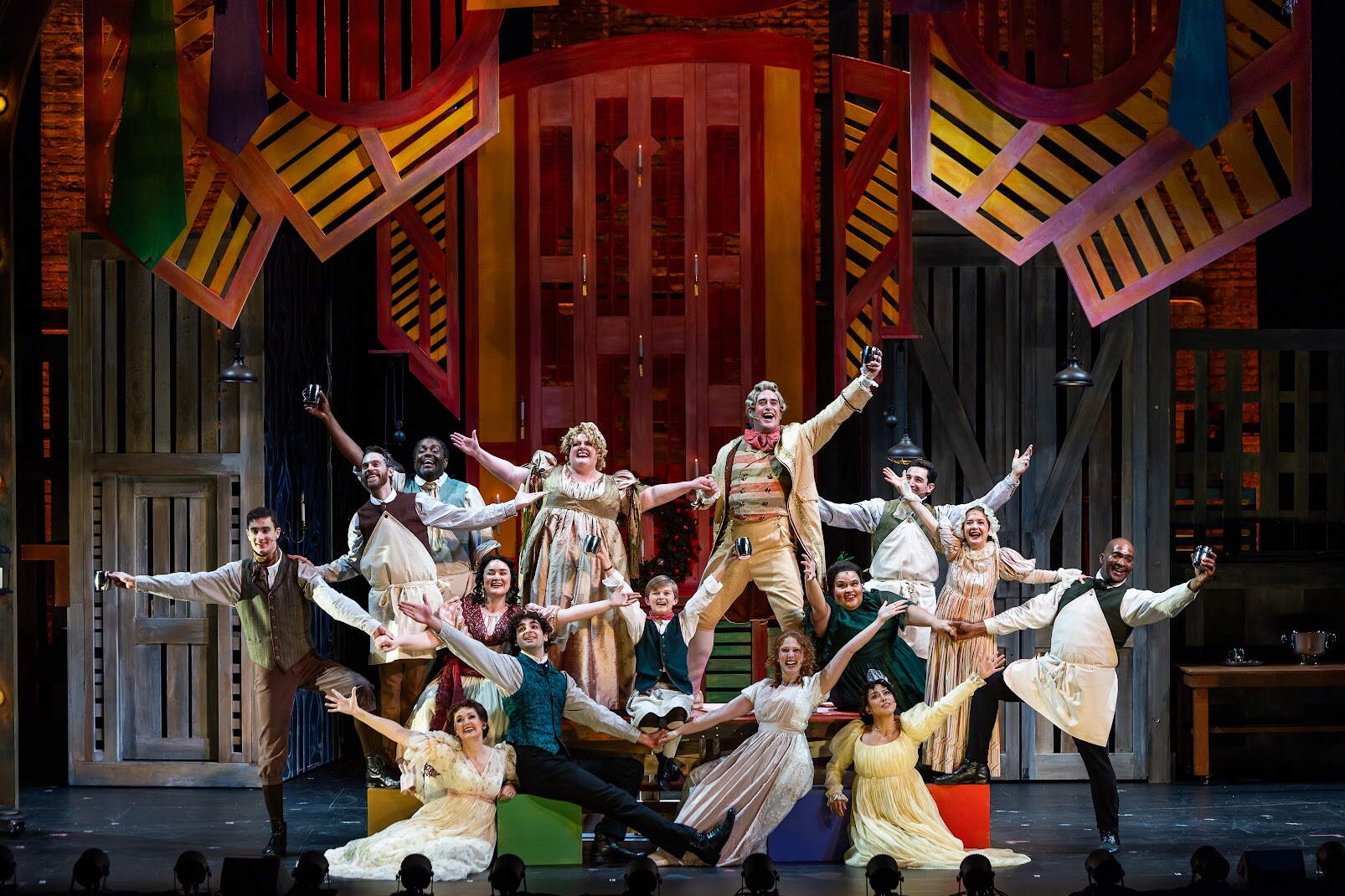 The cast of Commonwealth Shakespeare Company's 2024 production of "A Christmas Carol." (Courtesy Nile Scott Studios)