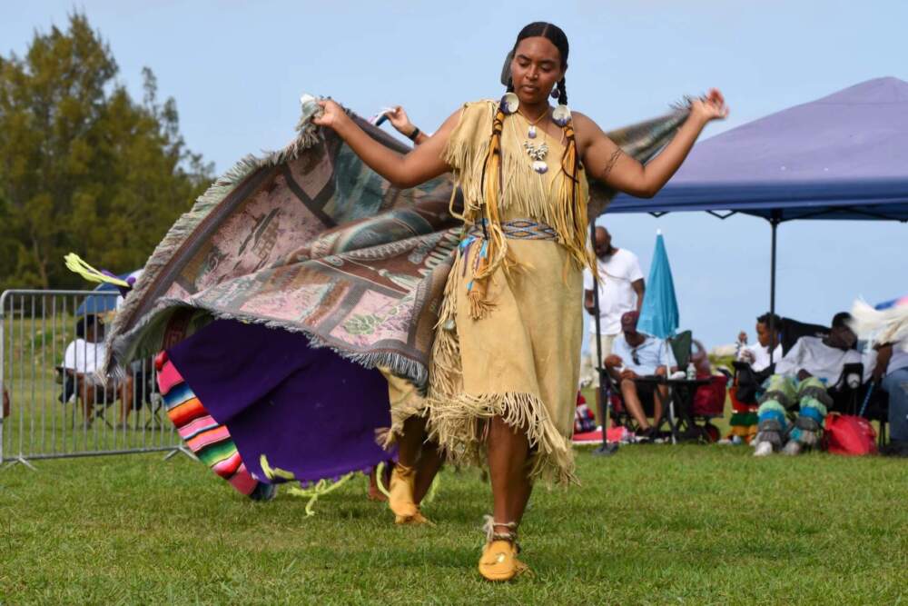 Dominique Williams is at the Bermuda Powwow on June 7, 2025, at St. David's Cricket Club in St. David's, Bermuda. (Courtesy David Williams)