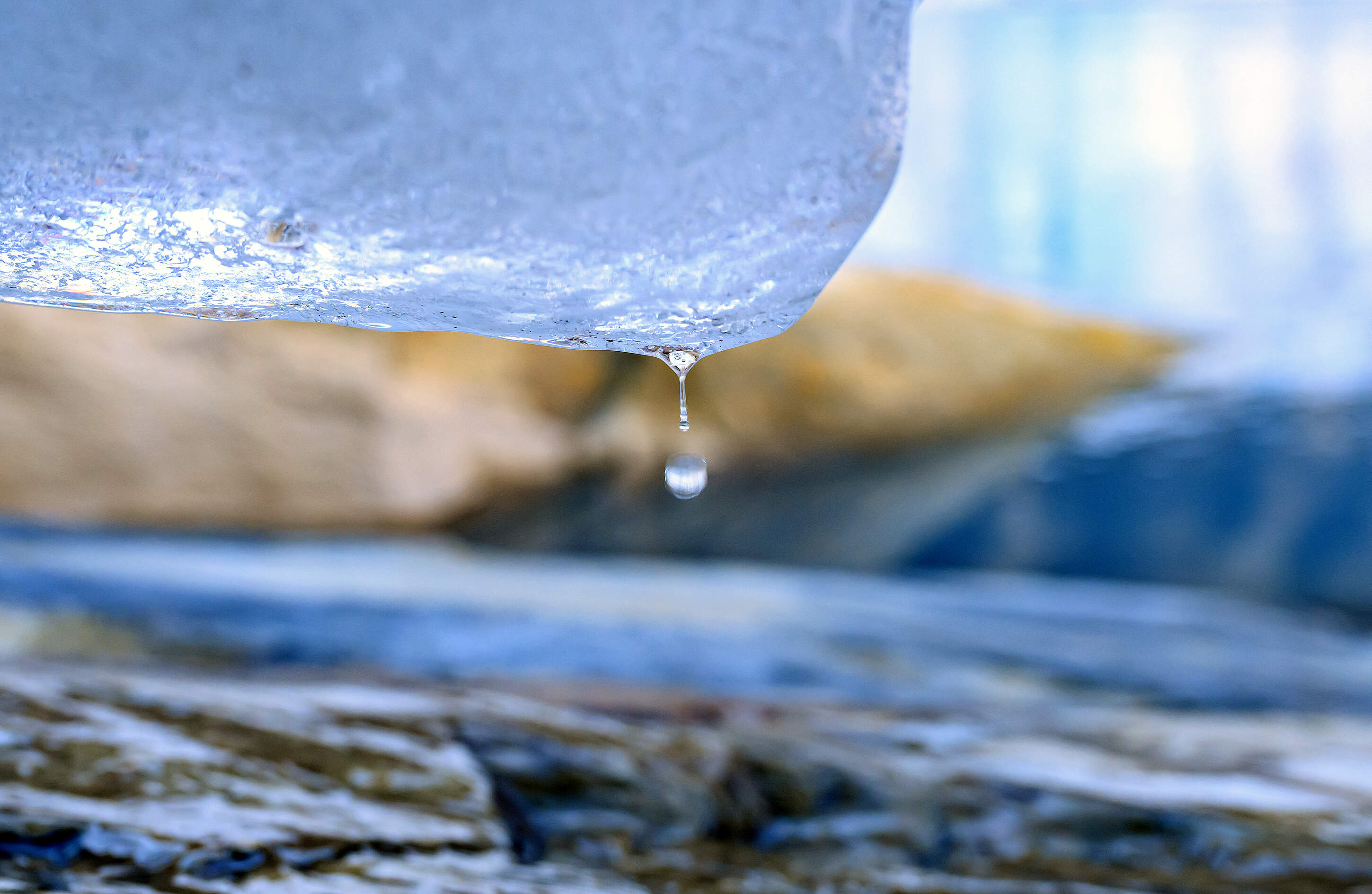 Water drips from a section of the melting Grinnell Glacier in Glacier National Park, Montana, on Oct. 19, 2023. (Josh Edelson/AFP via Getty Images)