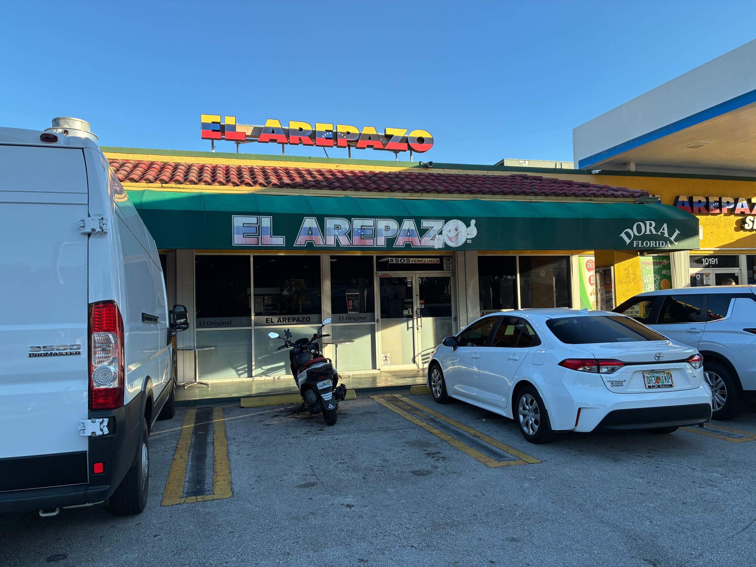 El Arepazo is a Venezuelan institution in Doral, Florida. (Scott Tong/Here & Now)