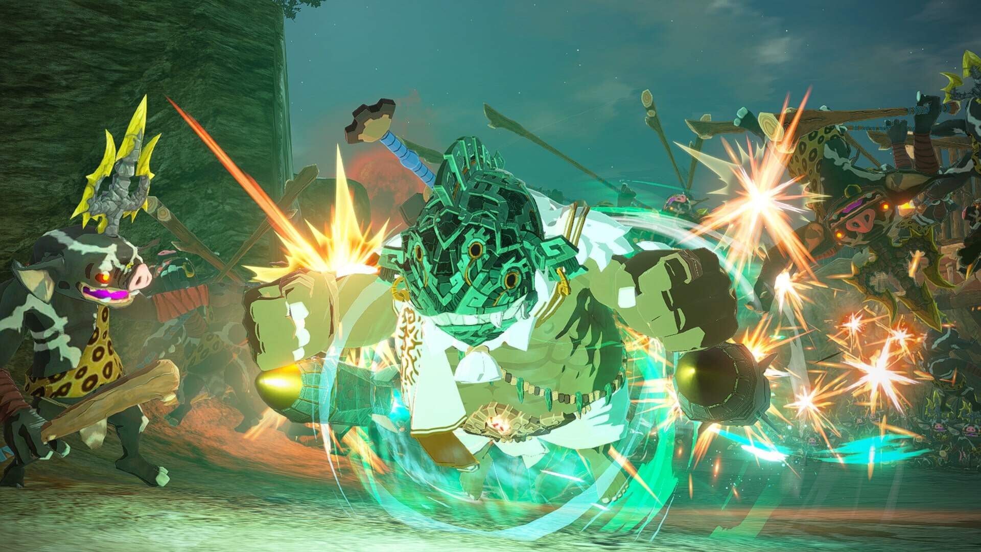 Goron ally Argraston wallops his foes. (Courtesy of Nintendo and Koei Tecmo)