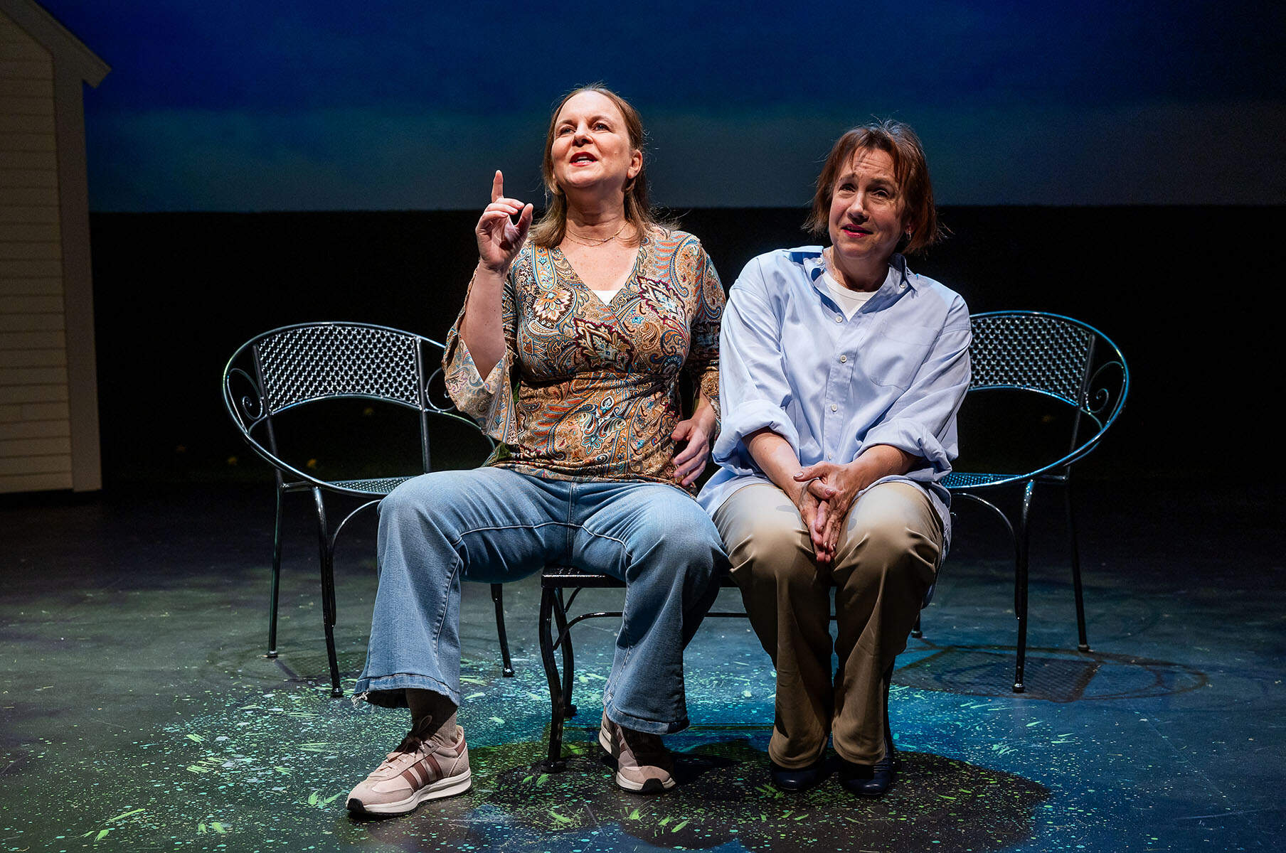 From left, Laura Latreille and Lee Mikeska Gardner in Central Square Theater's production "Summer, 1976." (Courtesy Nile Scott Studios)
