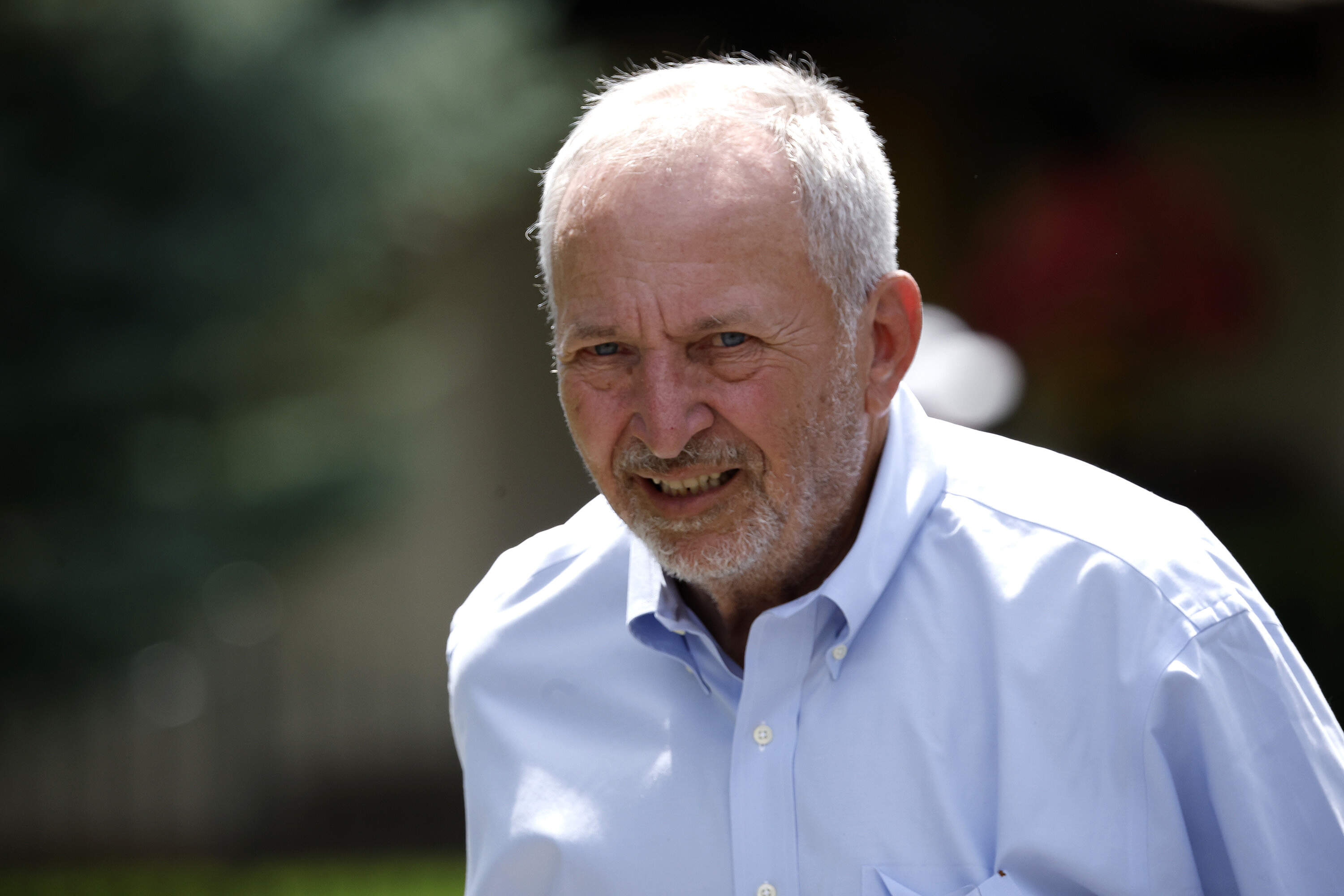 Larry Summers in Sun Valley, Idaho in July 2025 for the Allen & Company Sun Valley Conference, where some of the world's wealthiest and most powerful figures from media, finance, technology and politics converge. (Kevin Dietsch/Getty Images File)