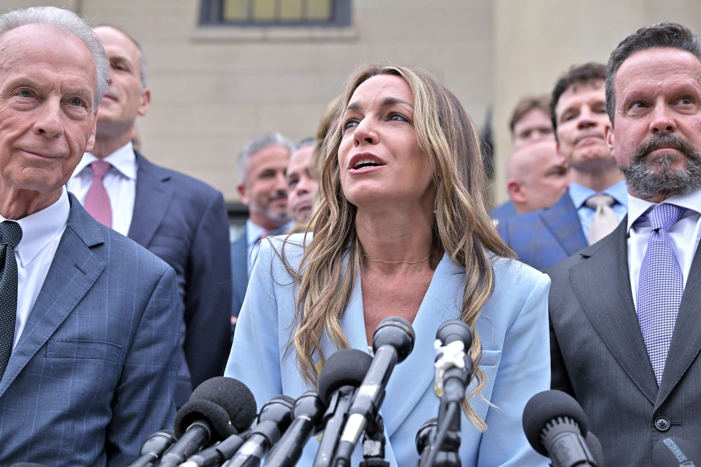 Karen Read speaks after she was found not guilty of second-degree murder on June 18, 2025, in Dedham. (Josh Reynolds/AP File)