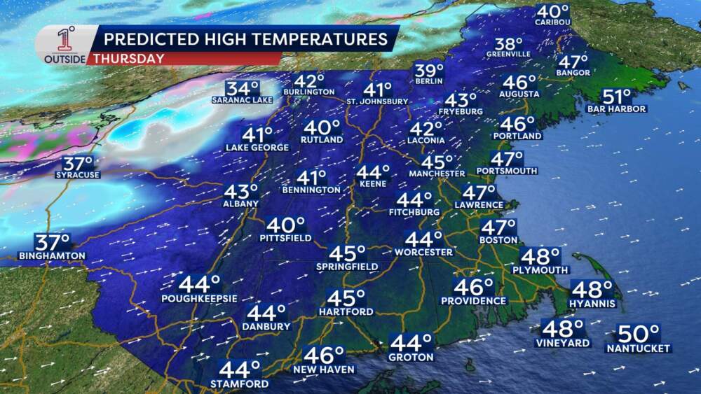 Highs predicted for Thanksgiving. (Danielle Noyes/1DegreeOutside)