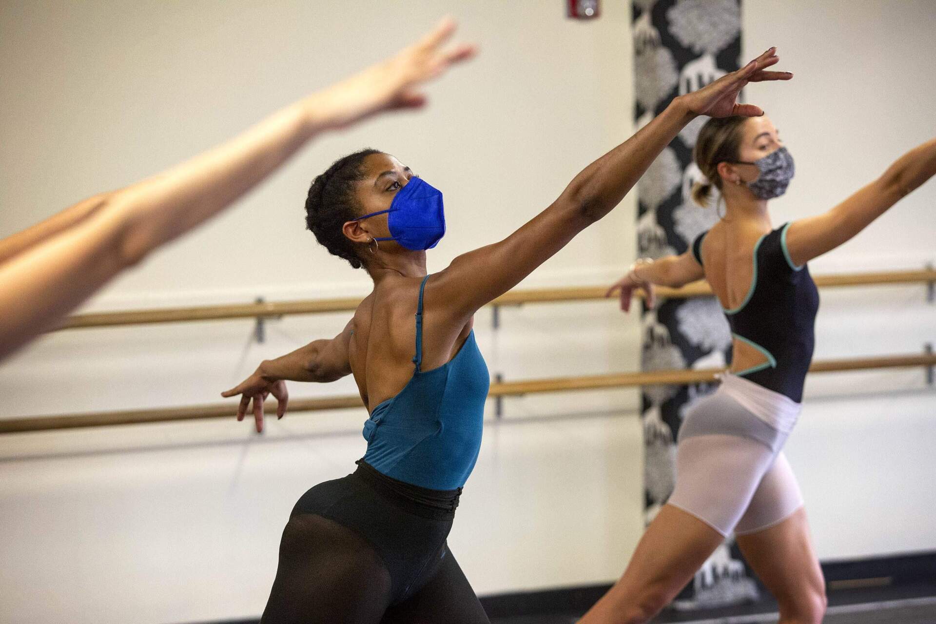 Ballet dancer ChrissyAnn Carpenter at a practice session for The Urban Nutcracker in 2021. (Robin Lubbock/WBUR)
