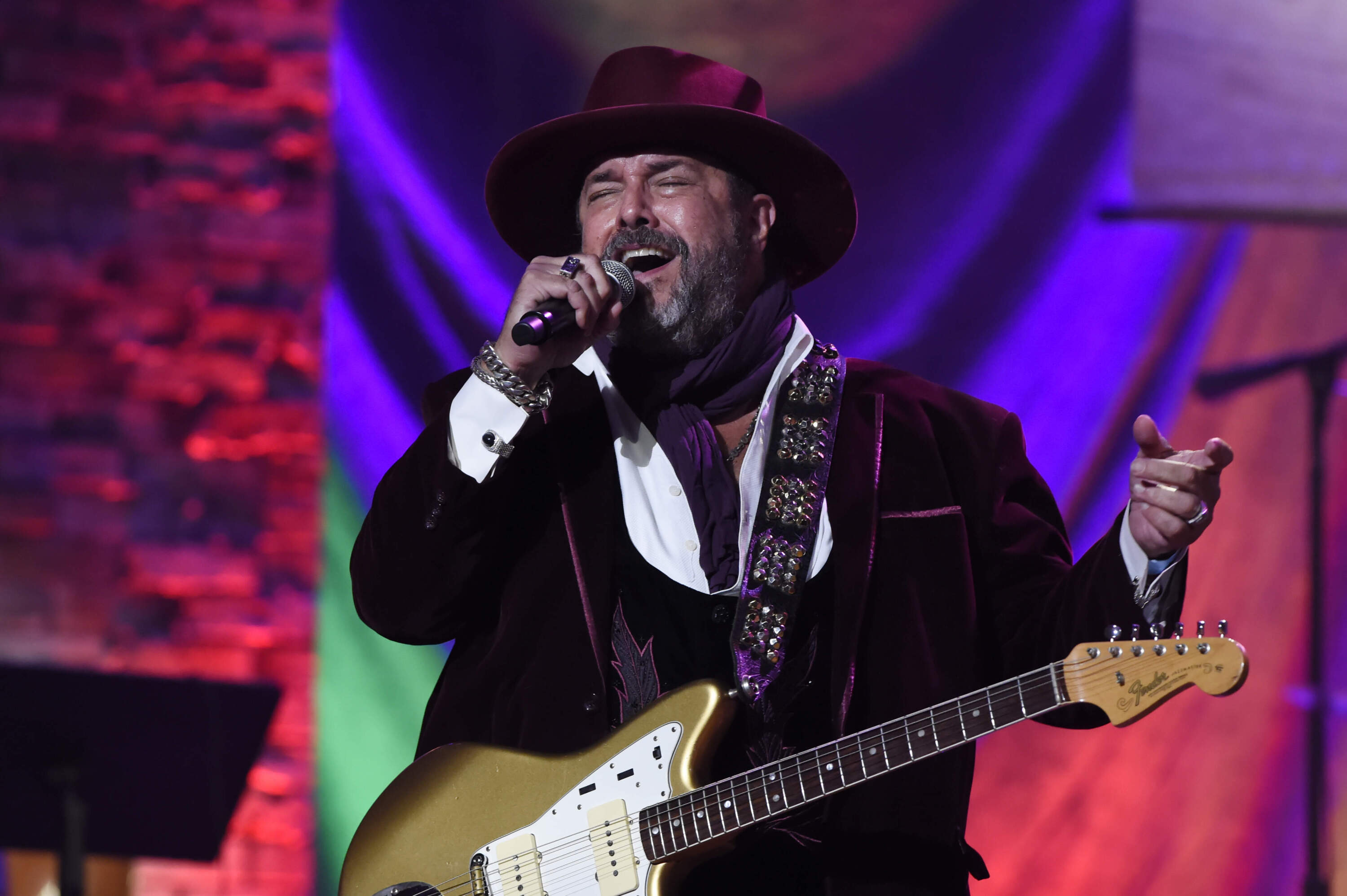 Raul Malo of The Mavericks performs at the Americana Honors & Awards show Wednesday, Sept. 22, 2021, in Nashville, Tennessee. (Mark Zaleski/AP)