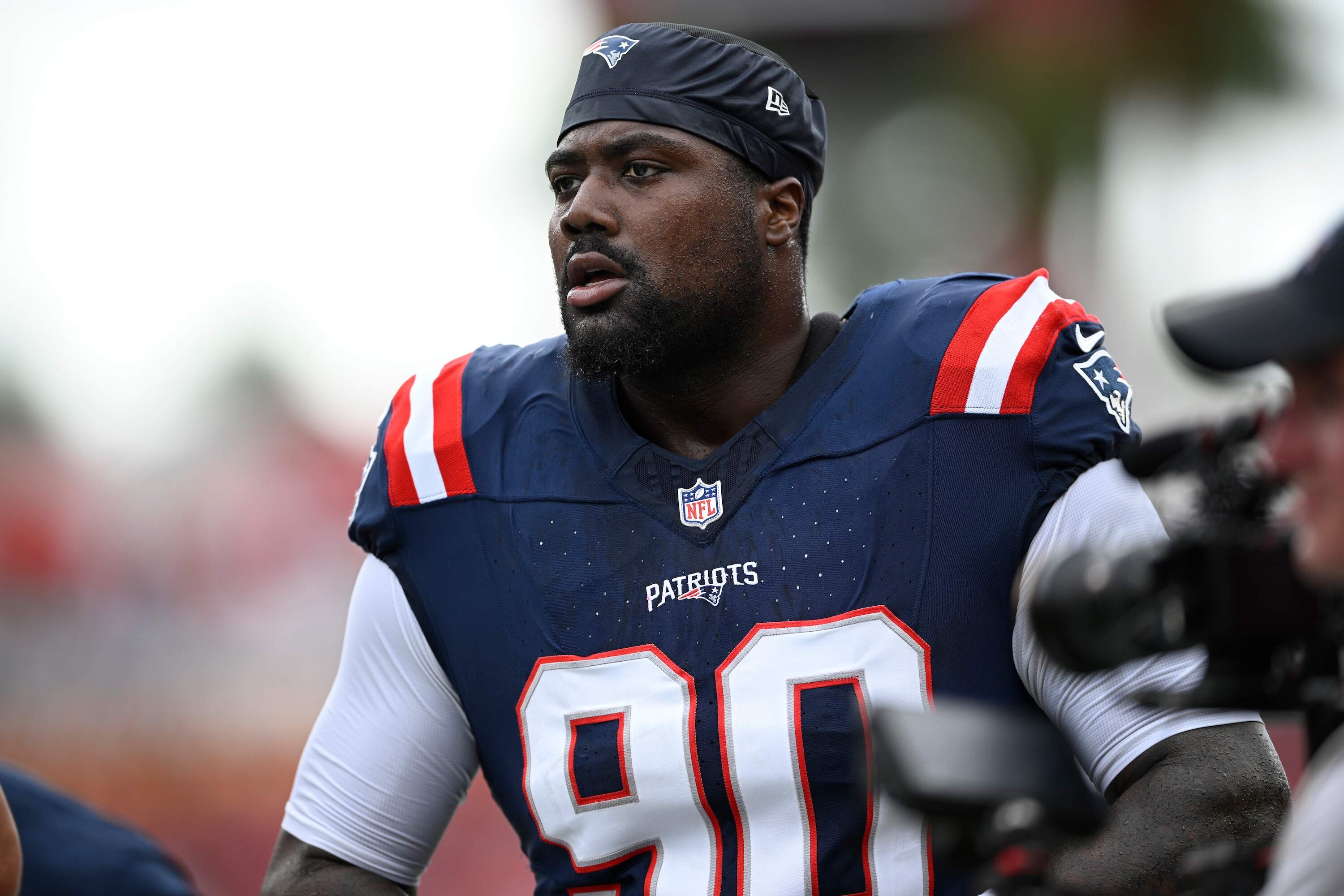 New England Patriots defensive tackle Christian Barmore. (Phelan M. Ebenhack/AP)