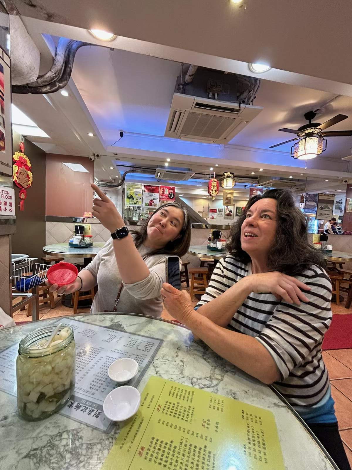 Resident chef Kathy Gunst on a food tour in Hong Kong. (Kathy Gunst/Here &amp; Now)