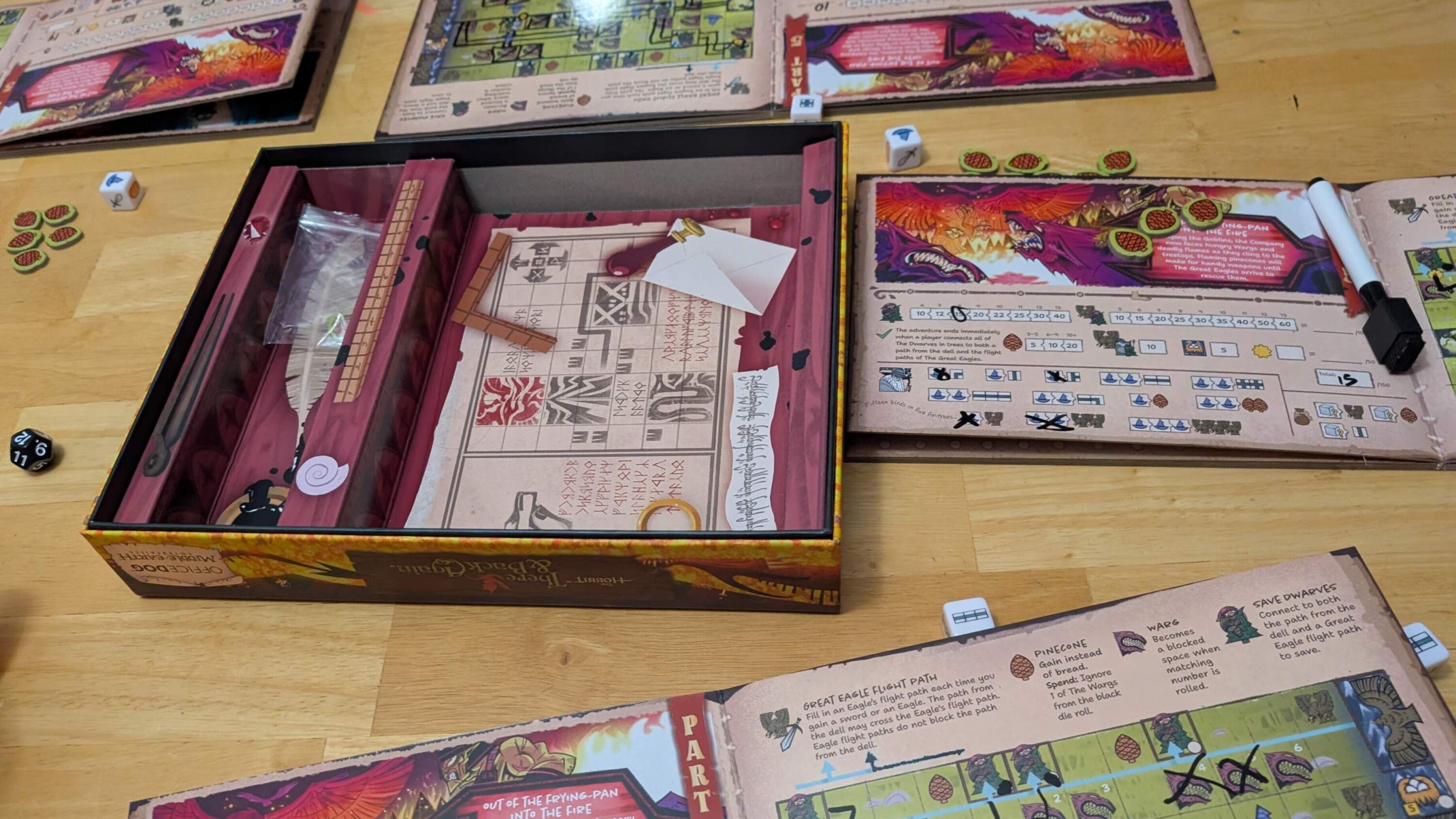 Scribble your way through the classic fantasy novel in Reiner Knizia's "The Hobbit: There and Back Again" (Courtesy of James Mastromarino)