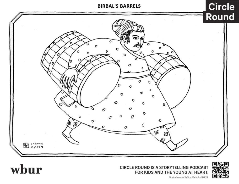 A man with barrels. (Sabina Hahn for WBUR)