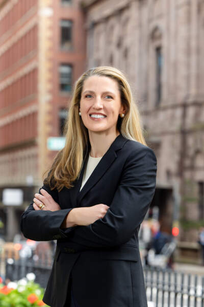 Elizabeth Dionne, a Republican Select Board member in Belmont, launched a campaign for state treasurer on Dec. 9, 2025.