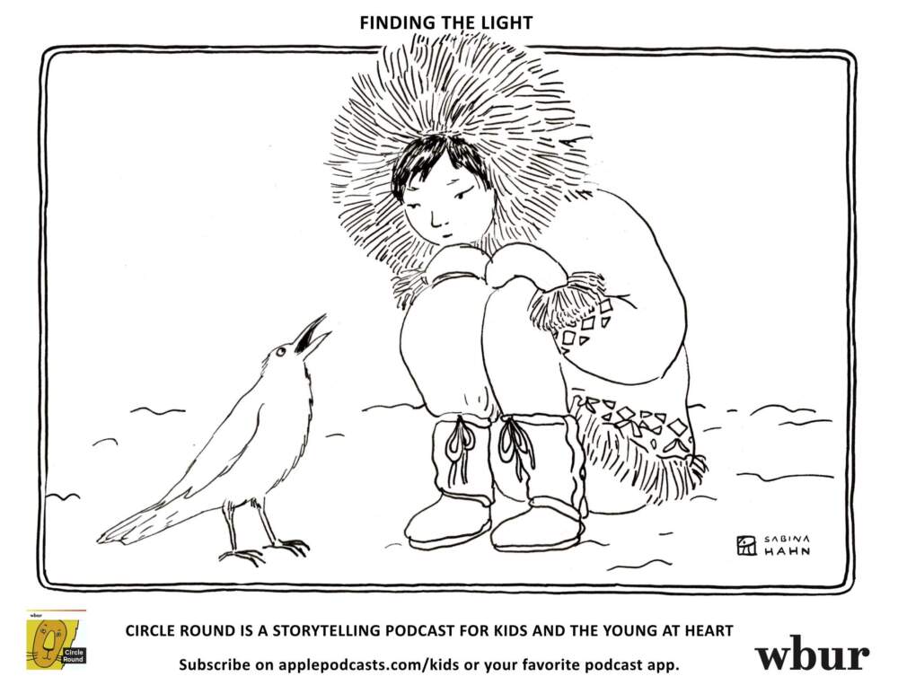 A person and a bird. (Sabina Hahn for WBUR)