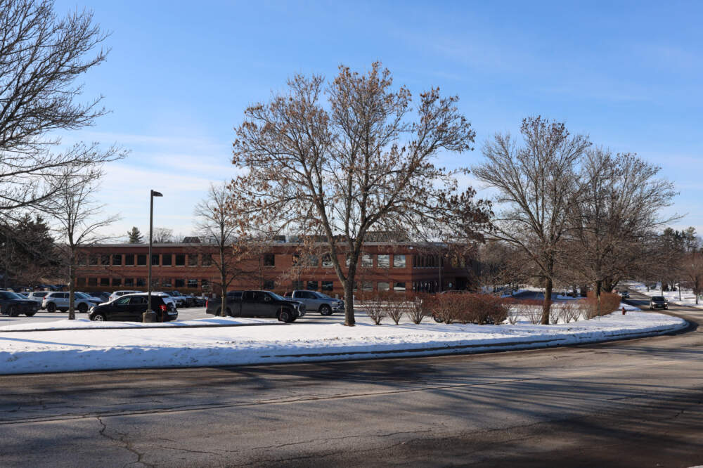U.S. Immigration and Customs Enforcement's Law Enforcement Support Center in Williston, Vt. in December 2025. (April McCullum/Vermont Public)