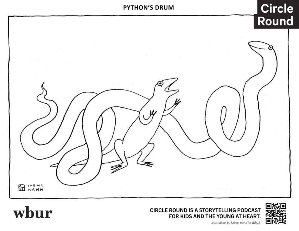 A python and lizard. (Sabina Hahn for WBUR)