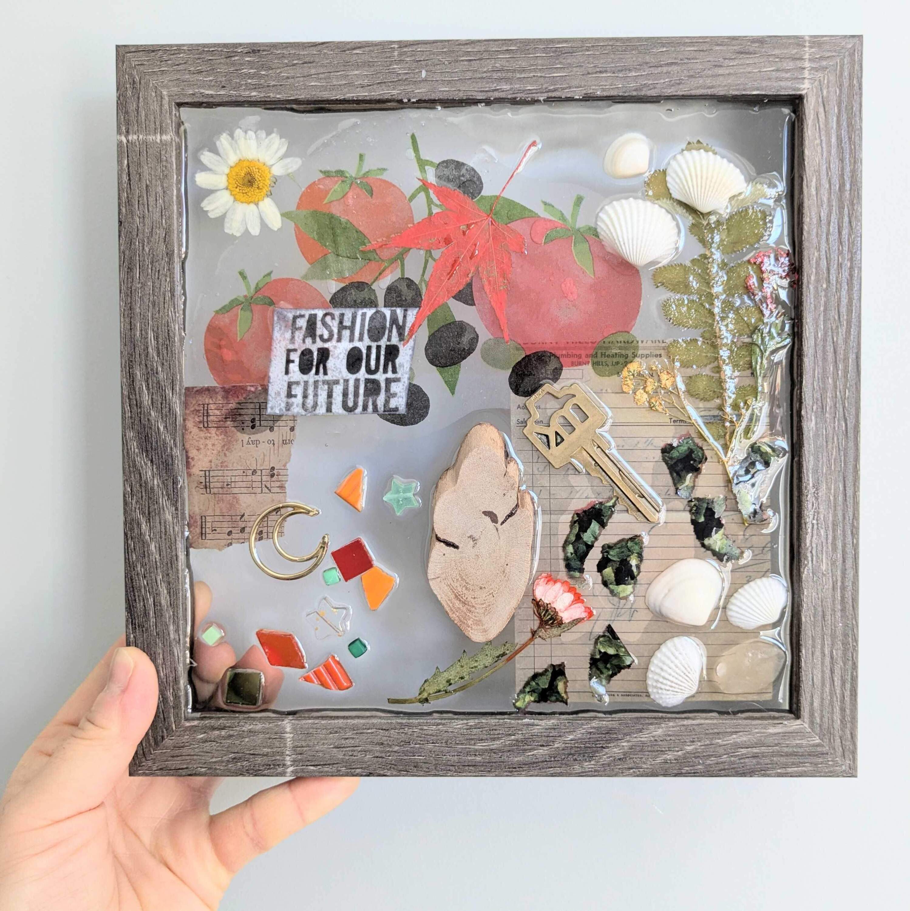 Resin memory frame. (Nicole DiGioia/Craft Loft)