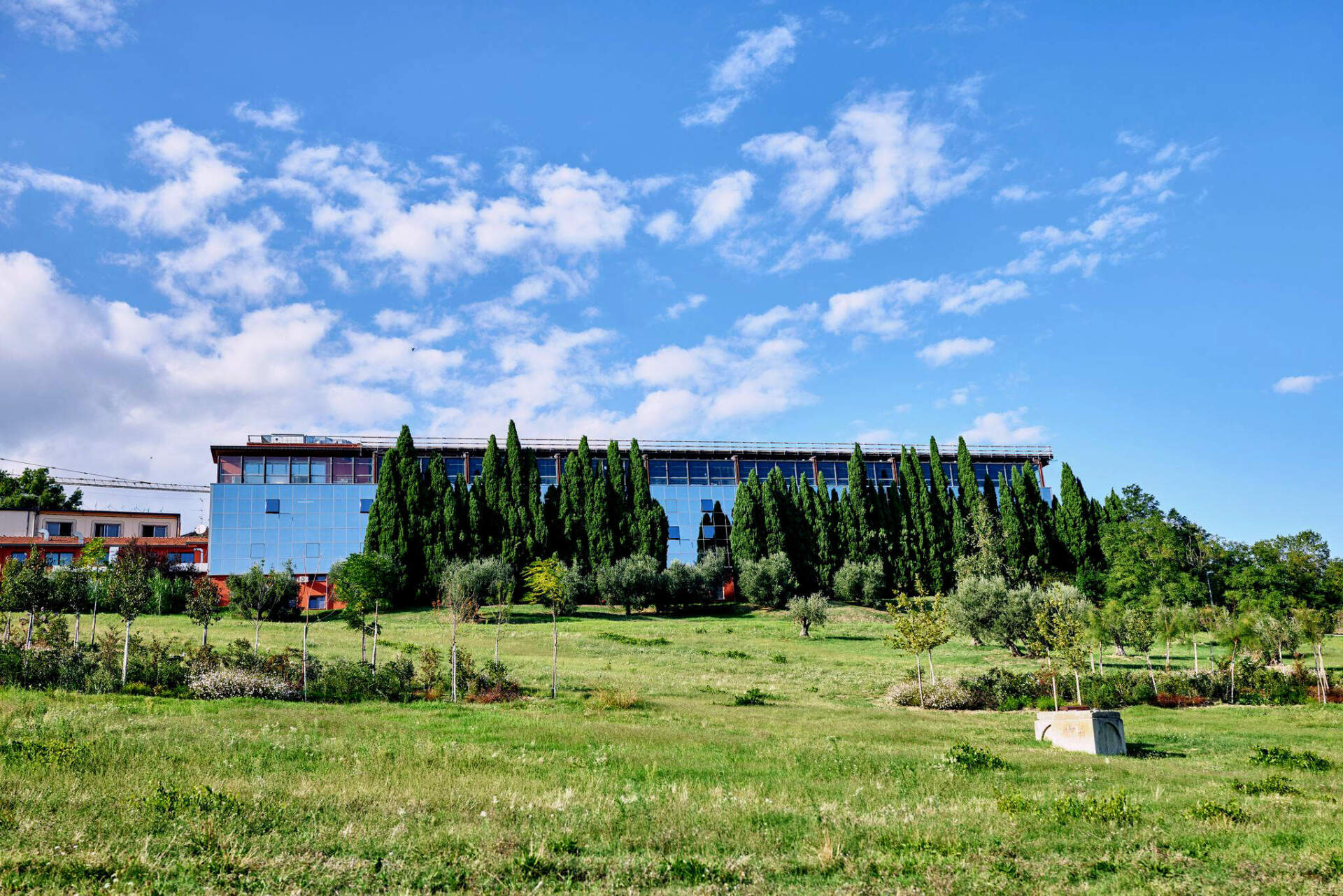 The exterior of San Patrignano. (Wilson Santinelli for WBUR)