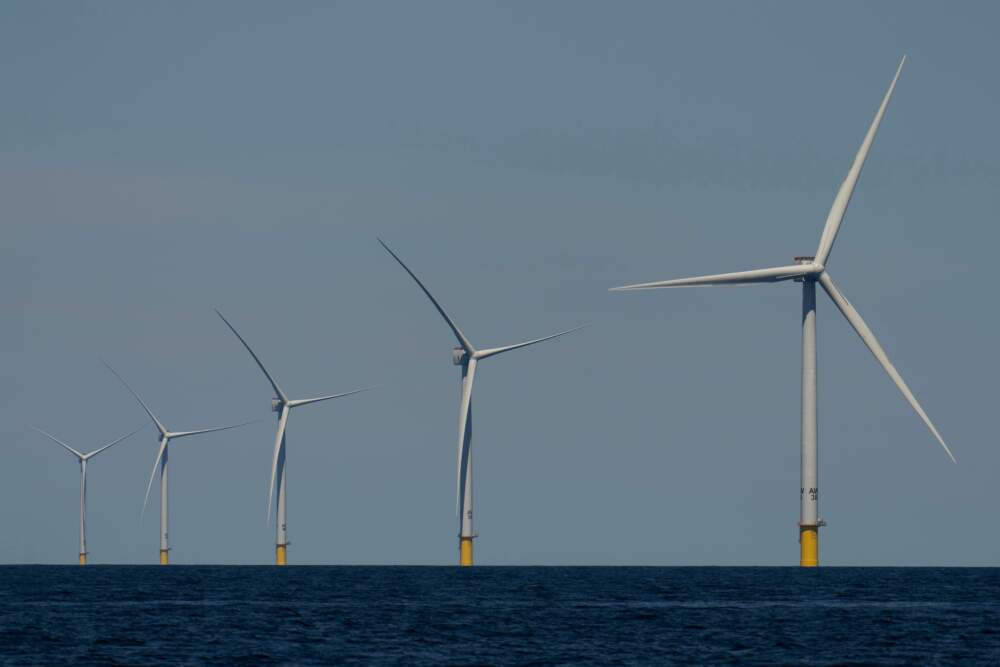 Wind turbines operate at Vineyard Wind 1 offshore wind farm off the coast of Massachusetts on July 19. (Carolyn Kaster/AP file photo)