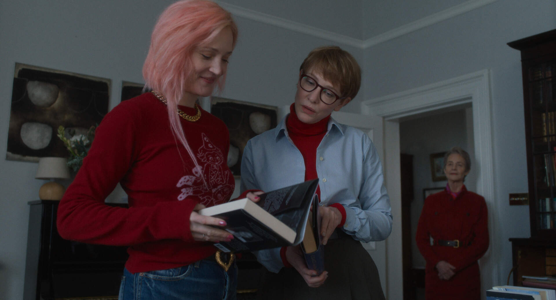 From left: Vicky Krieps, Cate Blanchett and Charlotte Rampling in Jim Jarmusch's "Father Mother Sister Brother." (Courtesy Yorick Le Saux/Vague Notion)