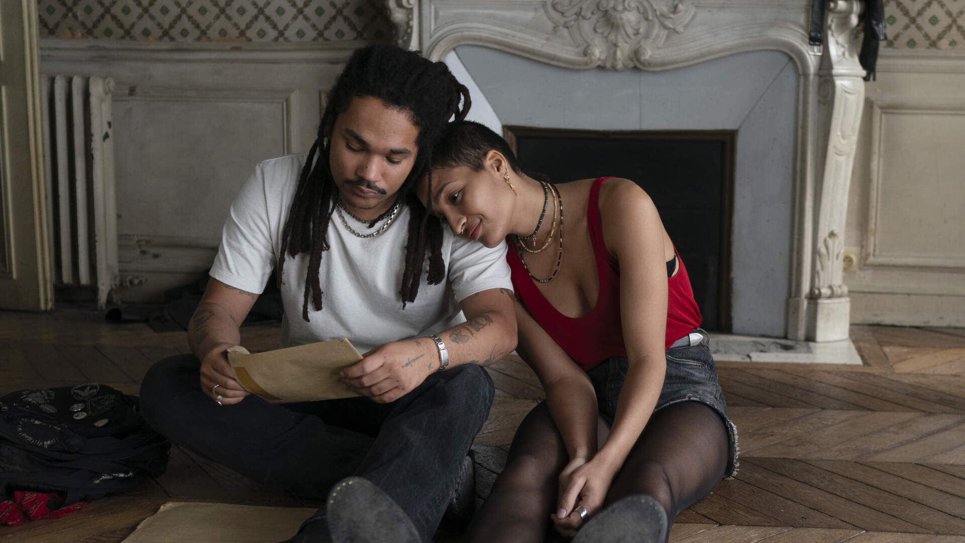 Luka Sabbat (left) and Indya Moore in "Father Mother Sister Brother." (Courtesy Carole Bethuel/Vague Notion)