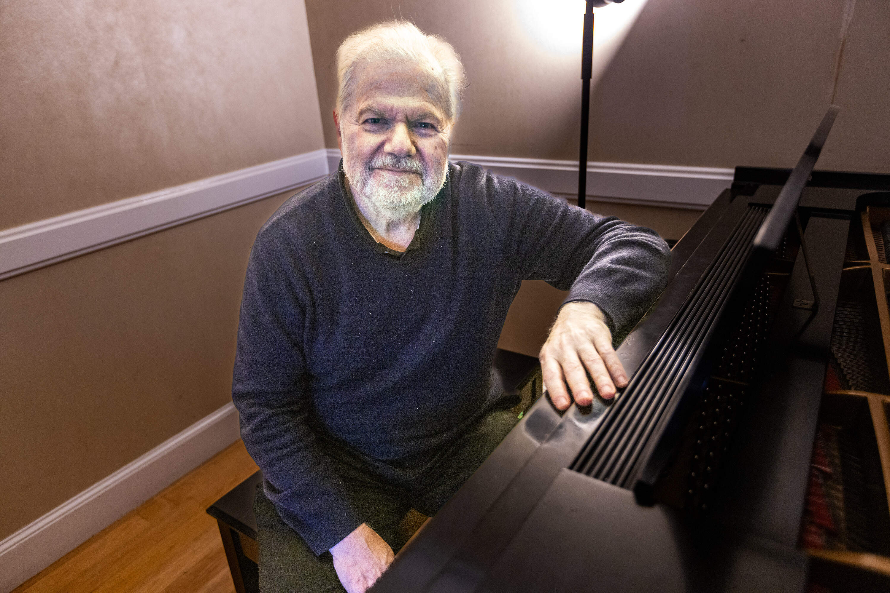 Pianist Emanuel Ax at Symphony Hall this week. (Jesse Costa/WBUR)