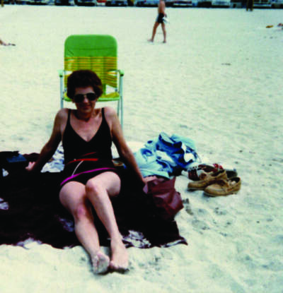 Yolanda DiMartins Page, the author's mother, in a cocoa swimsuit. (Courtesy Pegasus Books)
